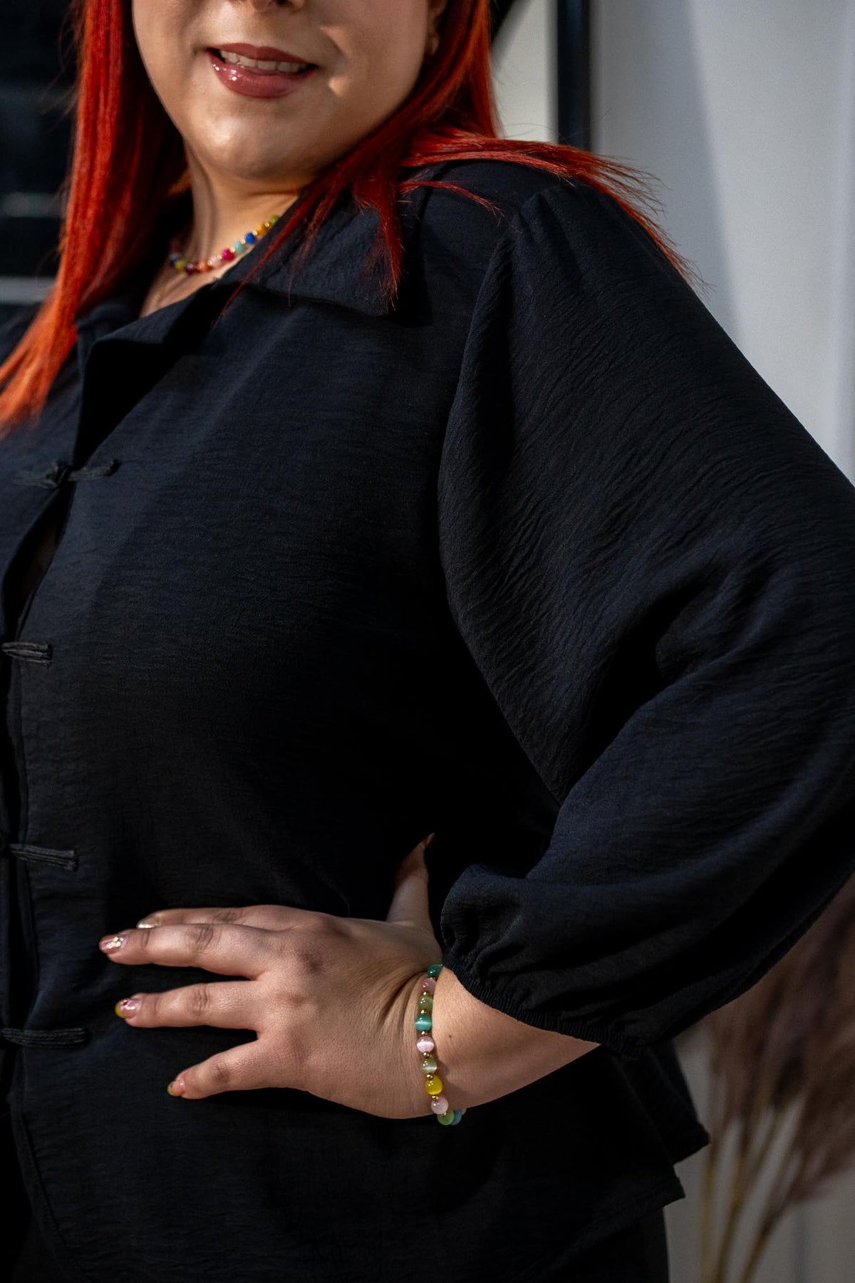 Blusa Curvy Tipo Zen Negra