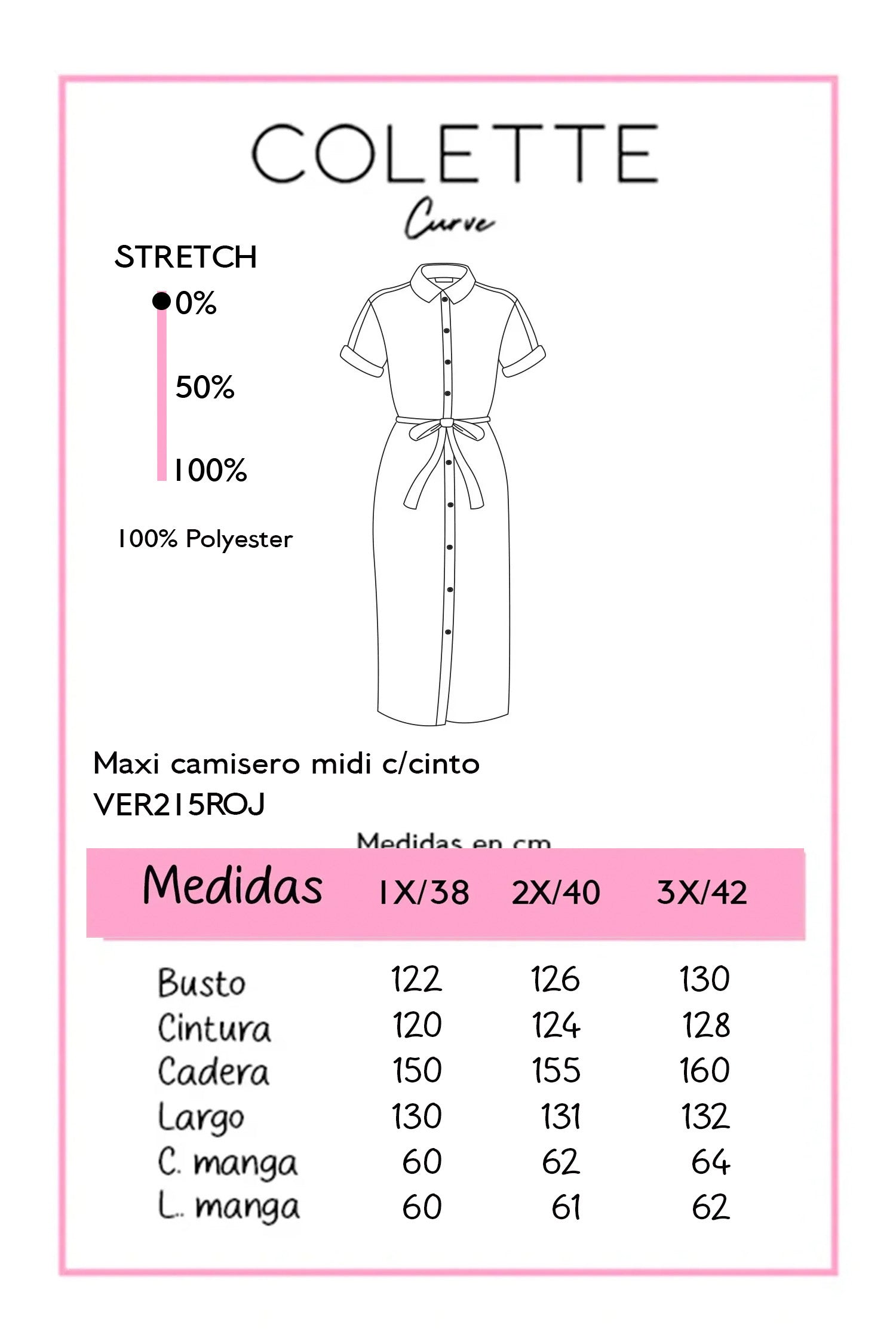 Chart medidas VER215ROJ