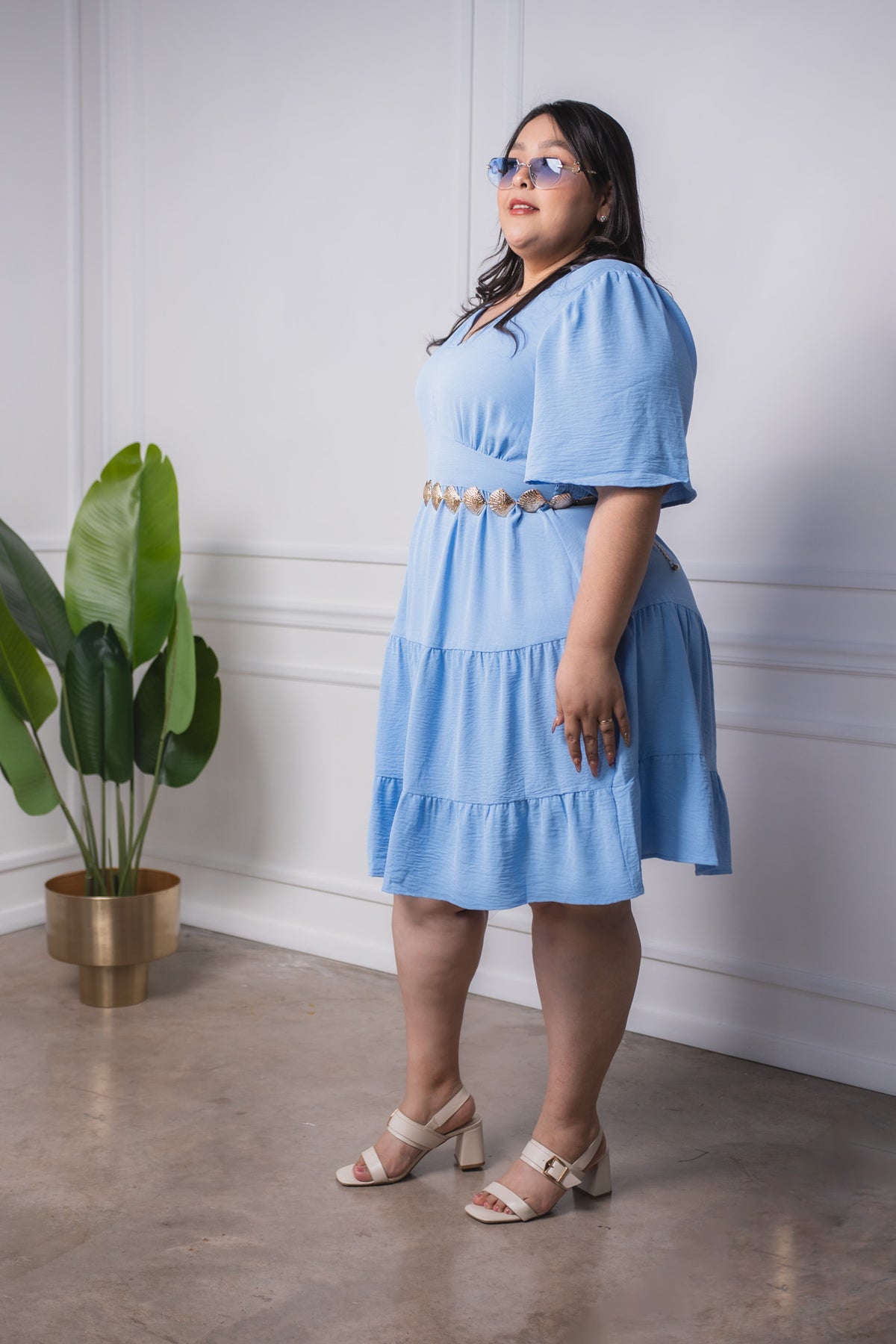 Vestido corto holanes azul – COLETTE CURVE