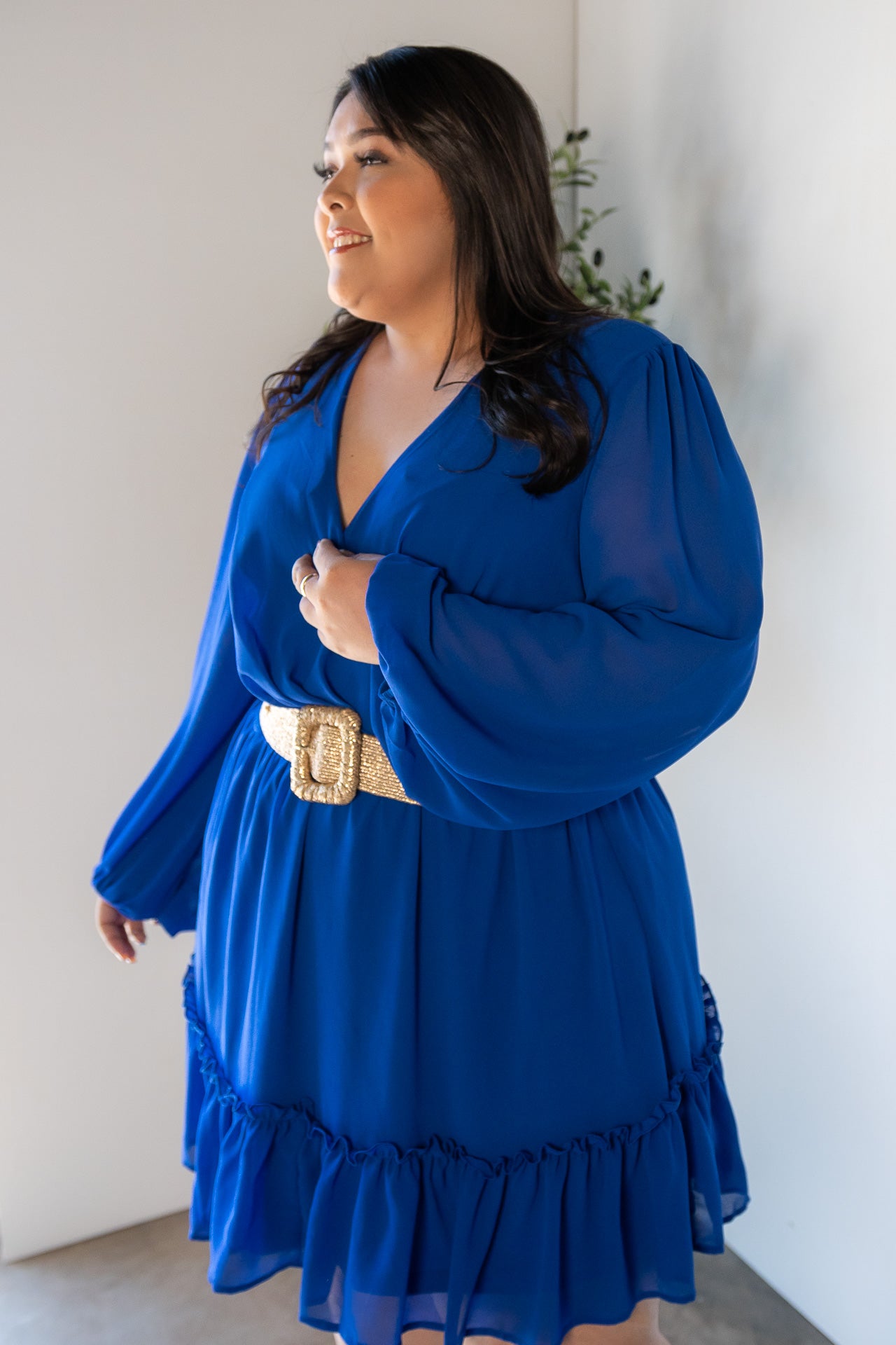 Curvy Royal Blue Dress