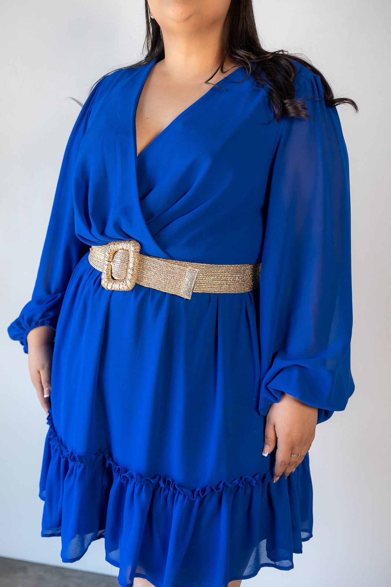 Curvy Royal Blue Dress