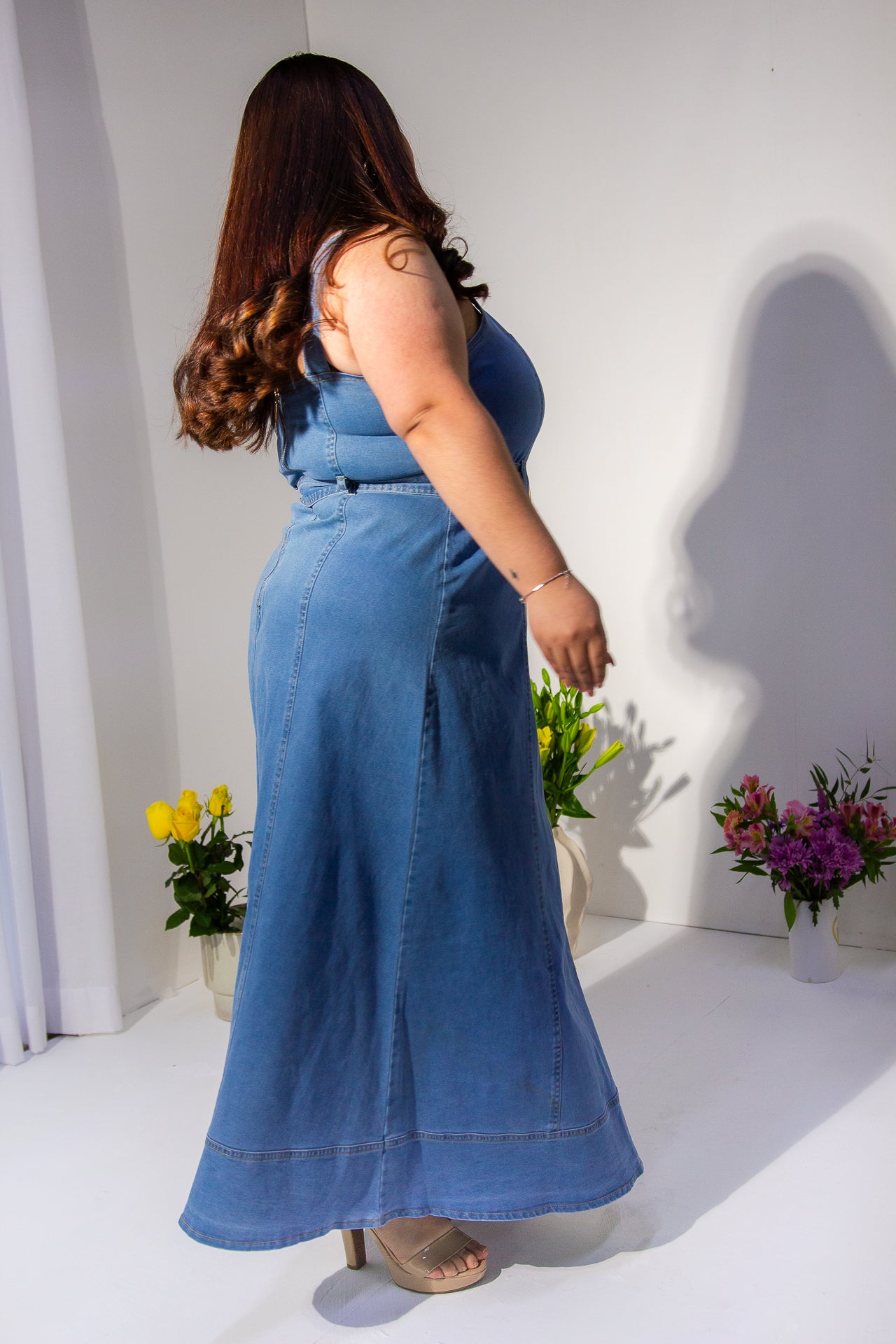 Maxi Vestido Denim Curvy