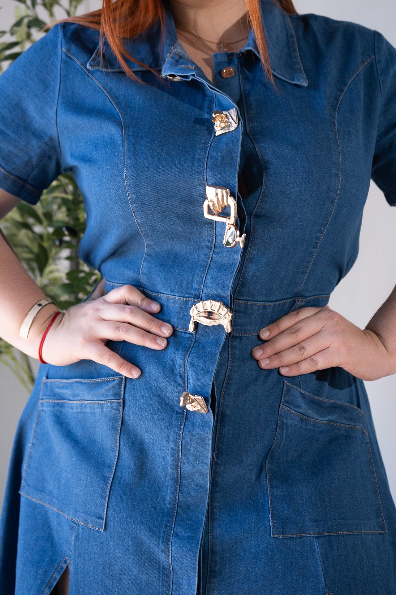 Denim maxi dress