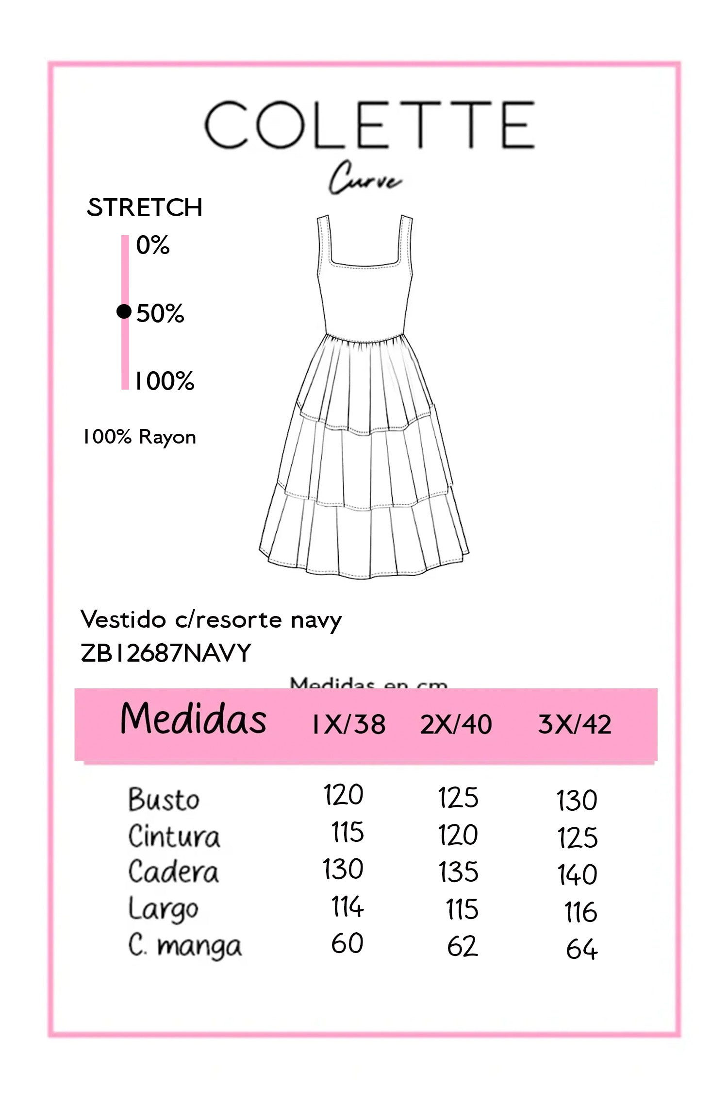 Tabla de medidas ZB12678NAV