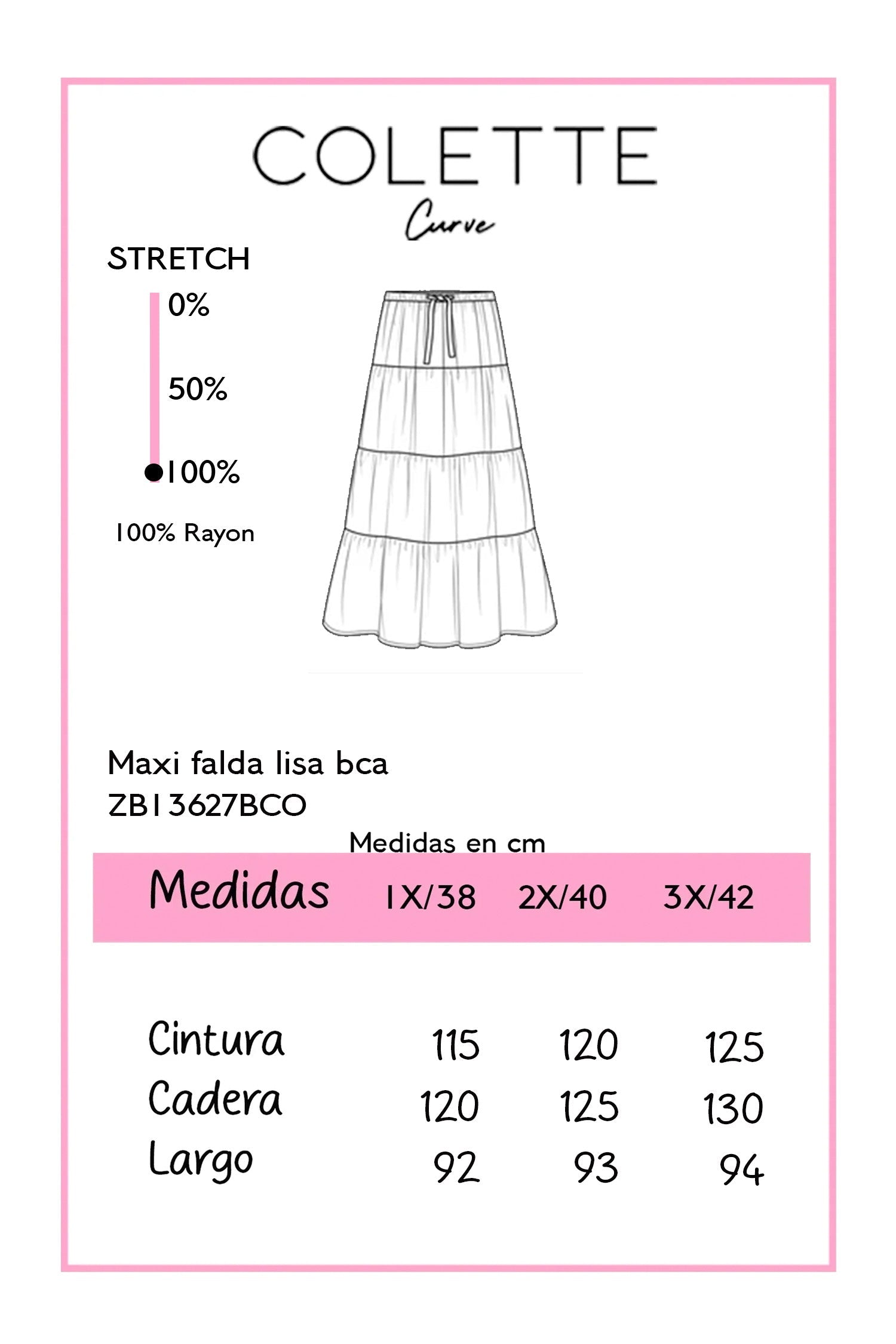 Chart de medidas ZB13627BCA