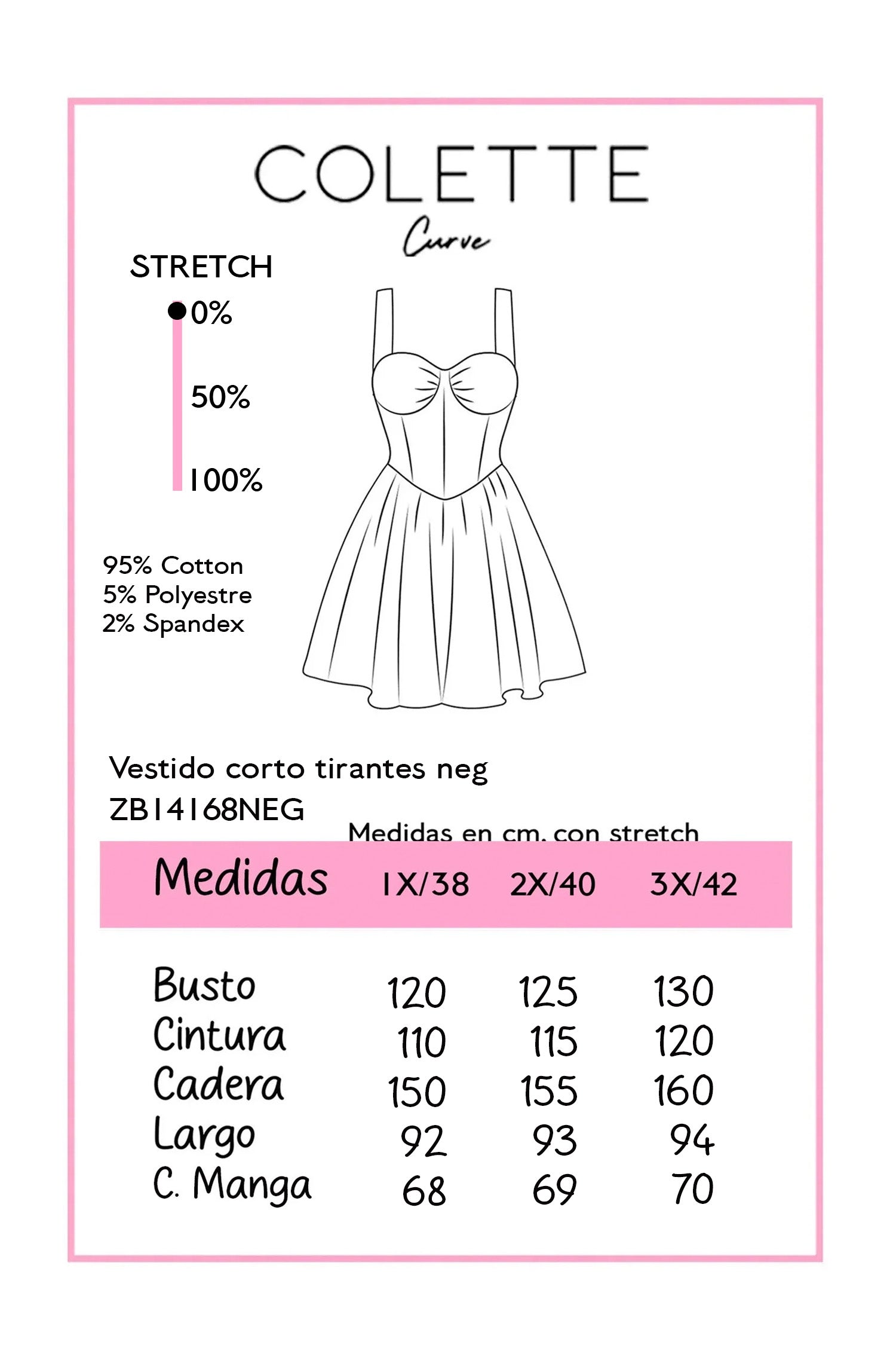 Vestido corto tirantes negro