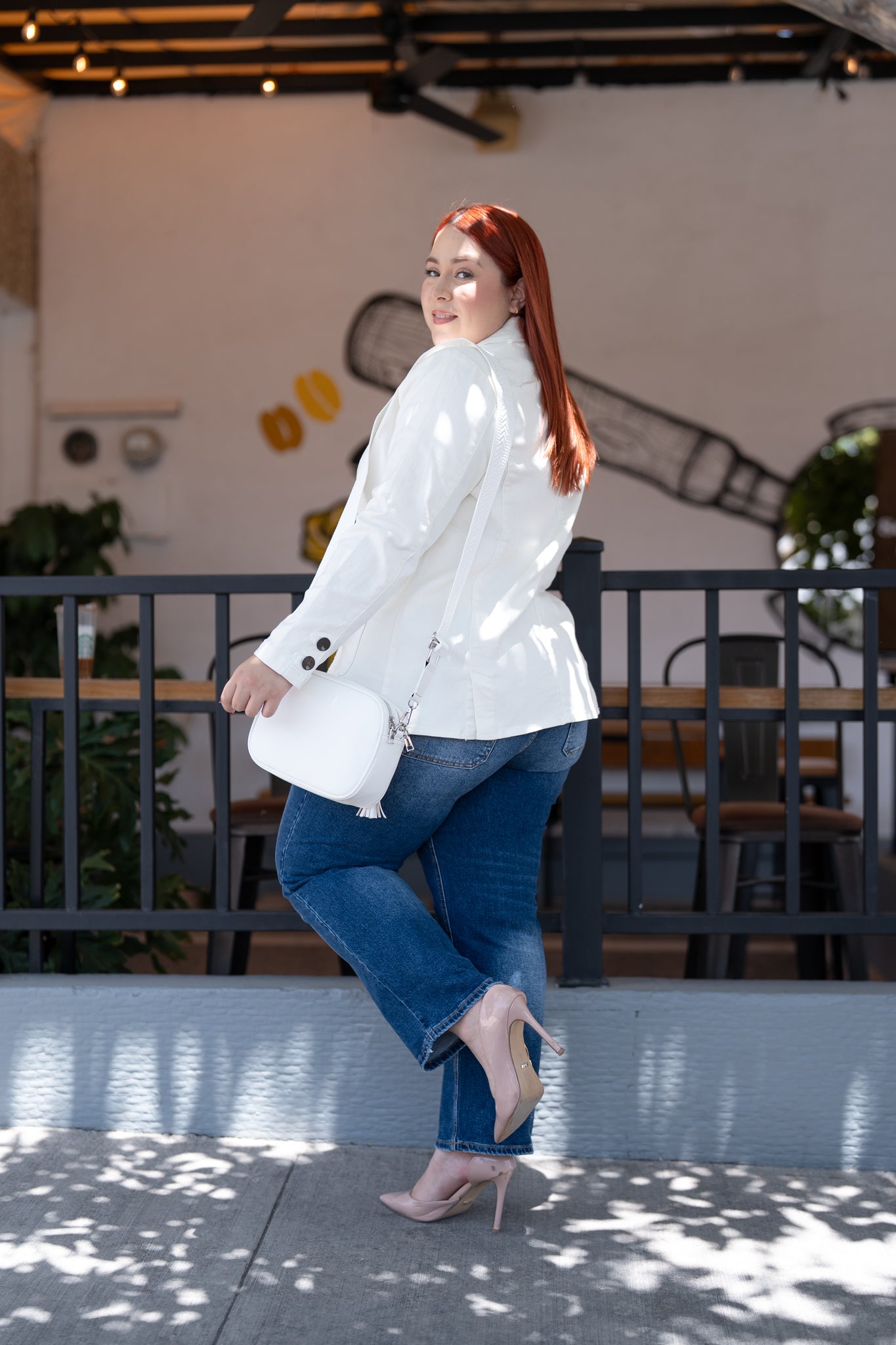 Blazer plus denim ivory