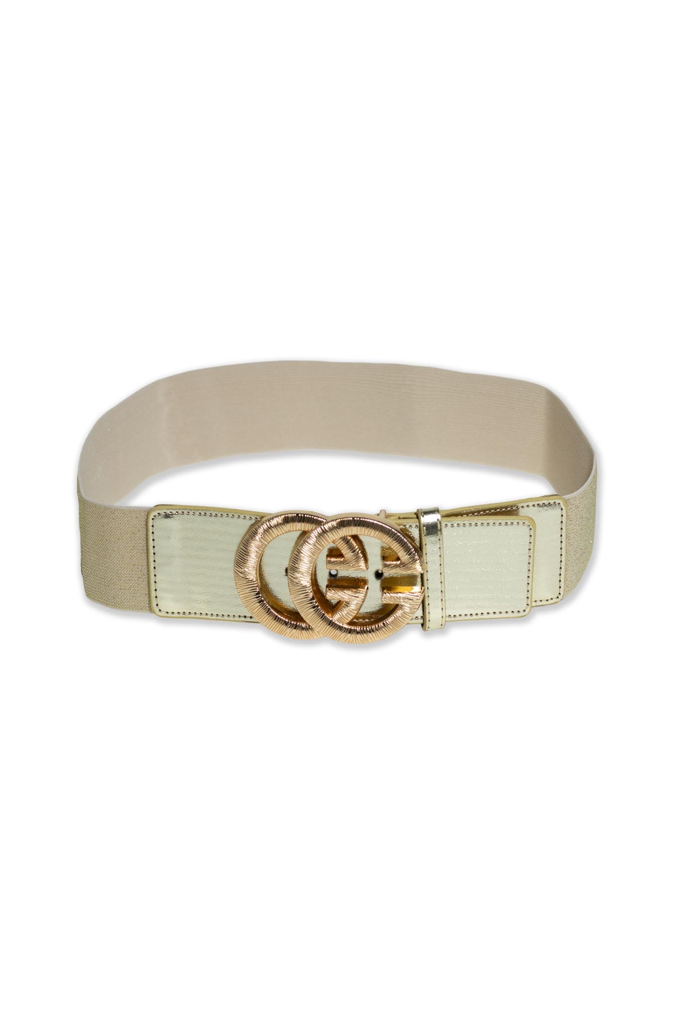 Cinto elastico GG textura dorado