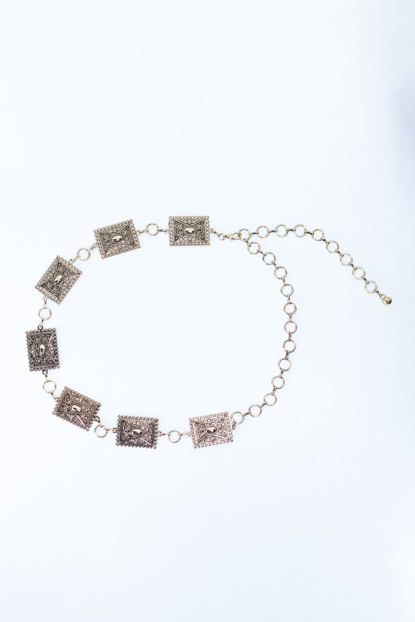 Cinto cadena rectángulos  textura