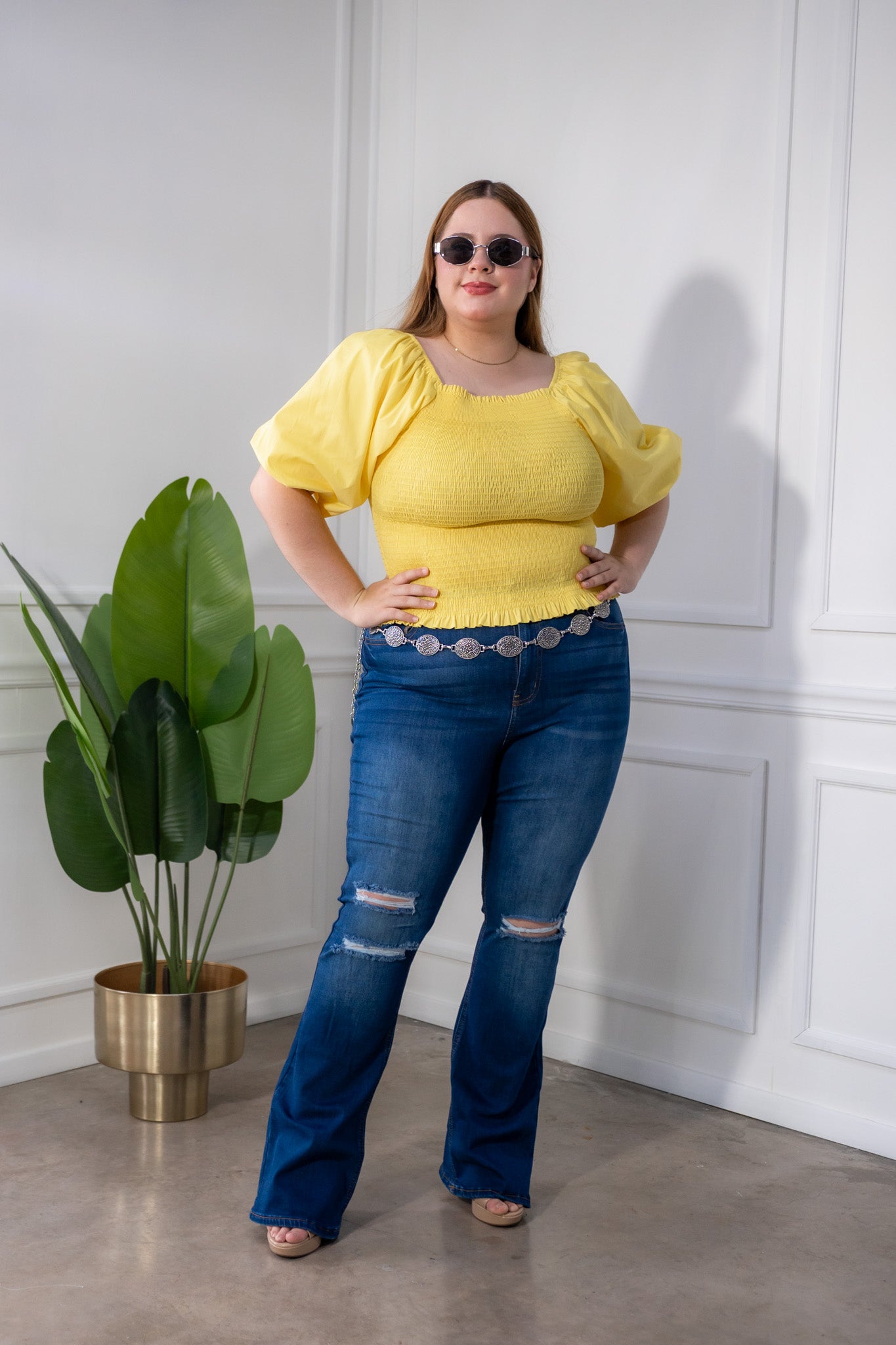 Jeans flare rasgado