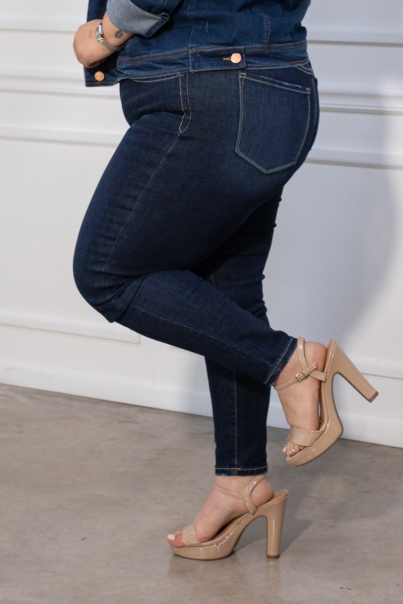 Jeans skinny liso osc