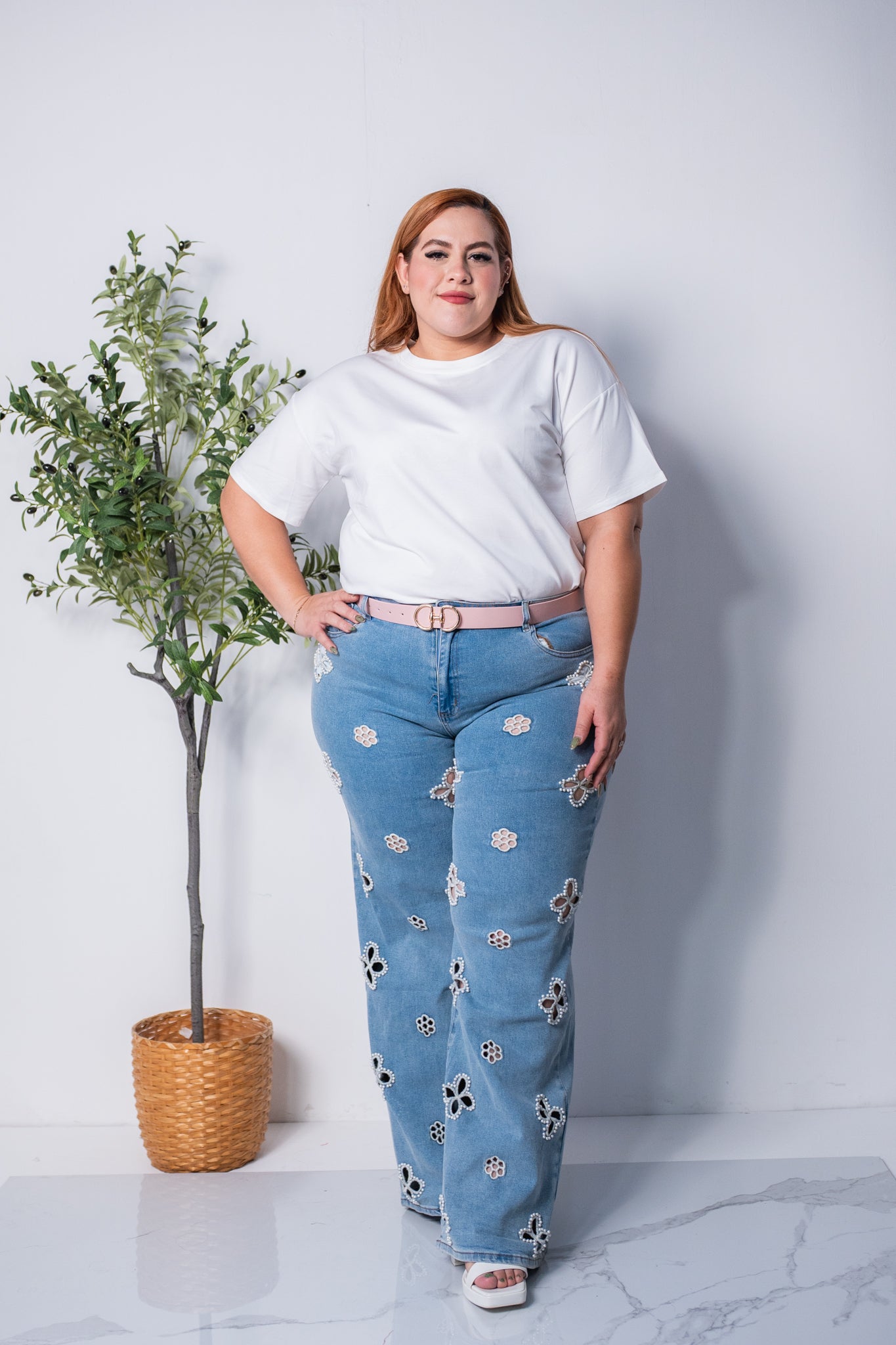 Playera oversize  blanca