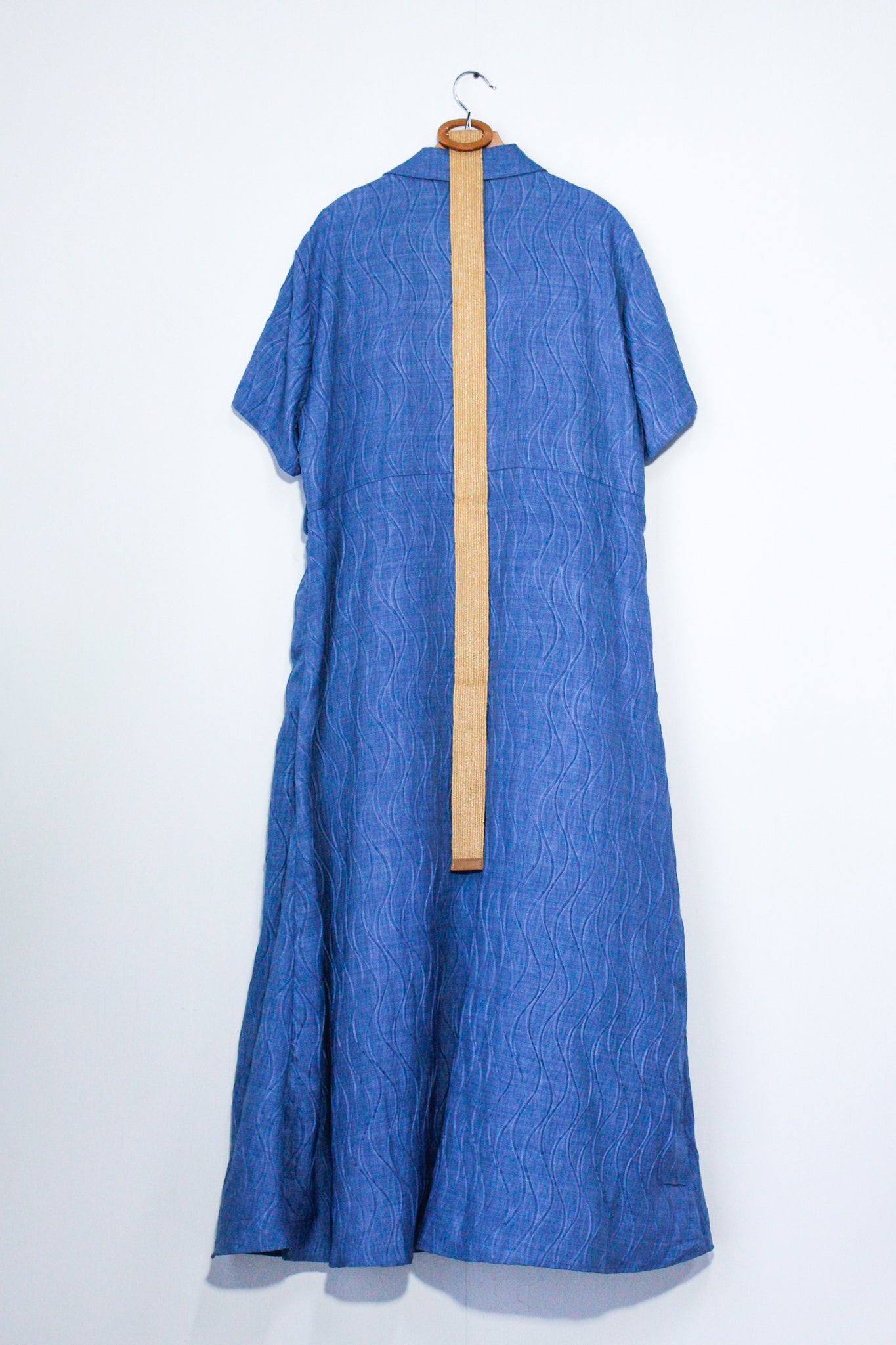 Maxi vestido textura azul