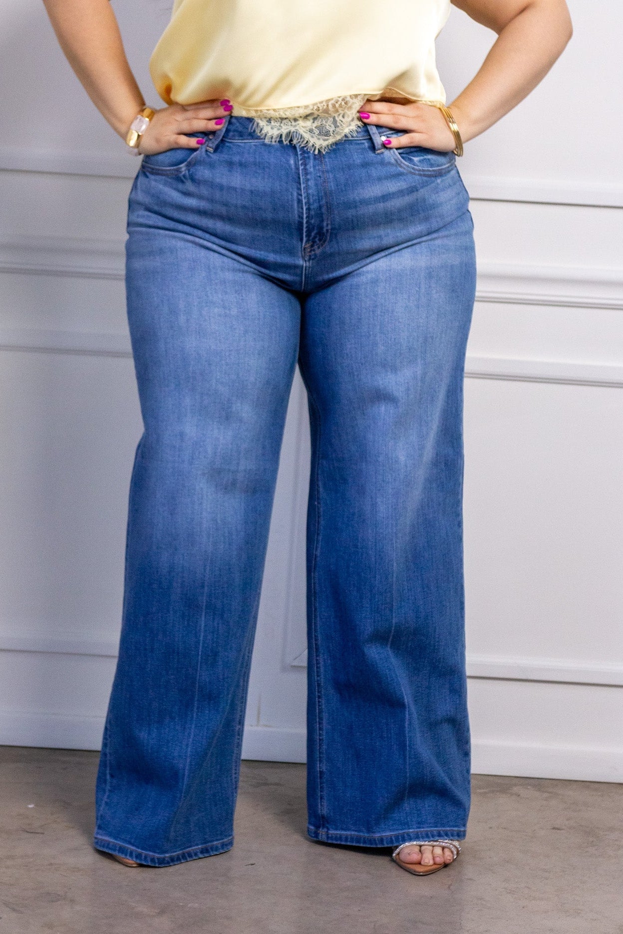 Jeans recto azul medio - 1