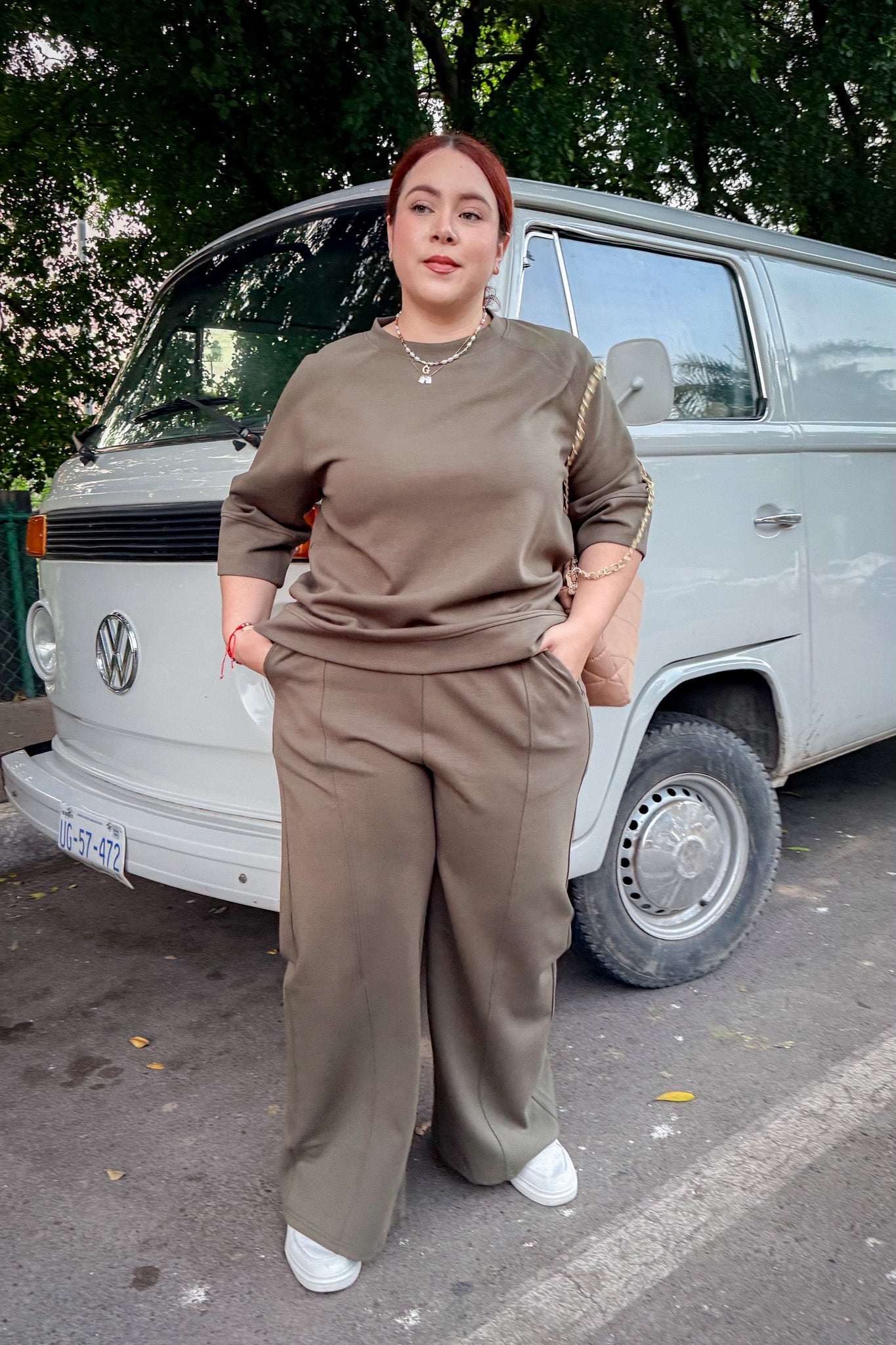 Set pant liso olivo