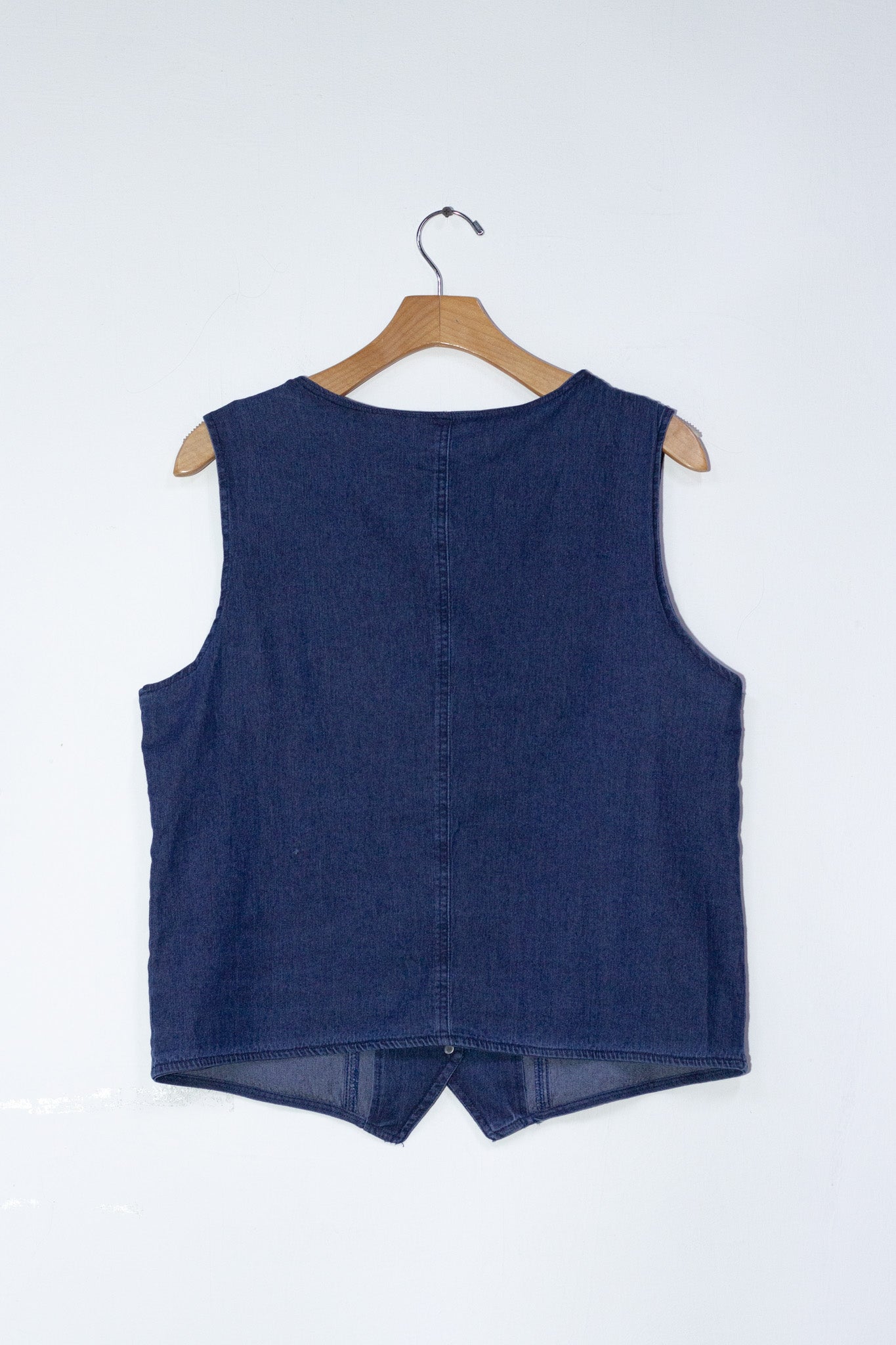 Set pantalon y chaleco denim liso