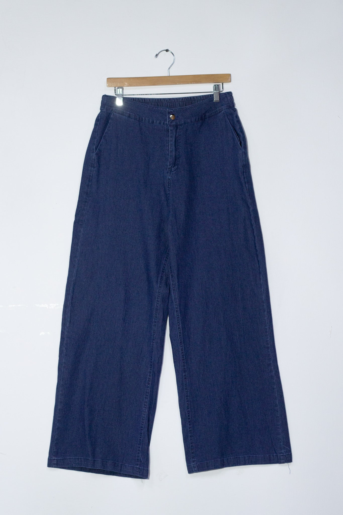 Set pantalon y chaleco denim liso